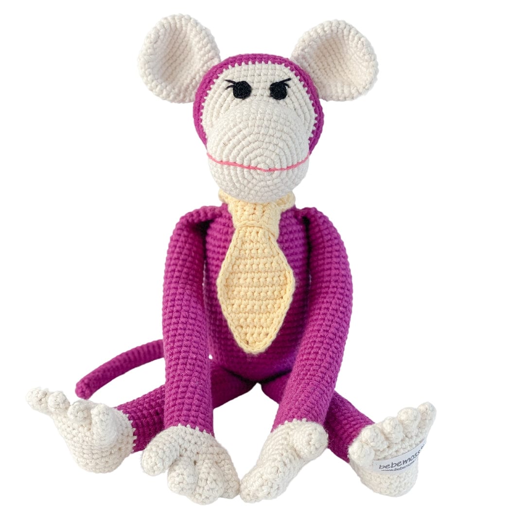 Momo The Monkey Handmade Crochet Stuffed Animal Toy 