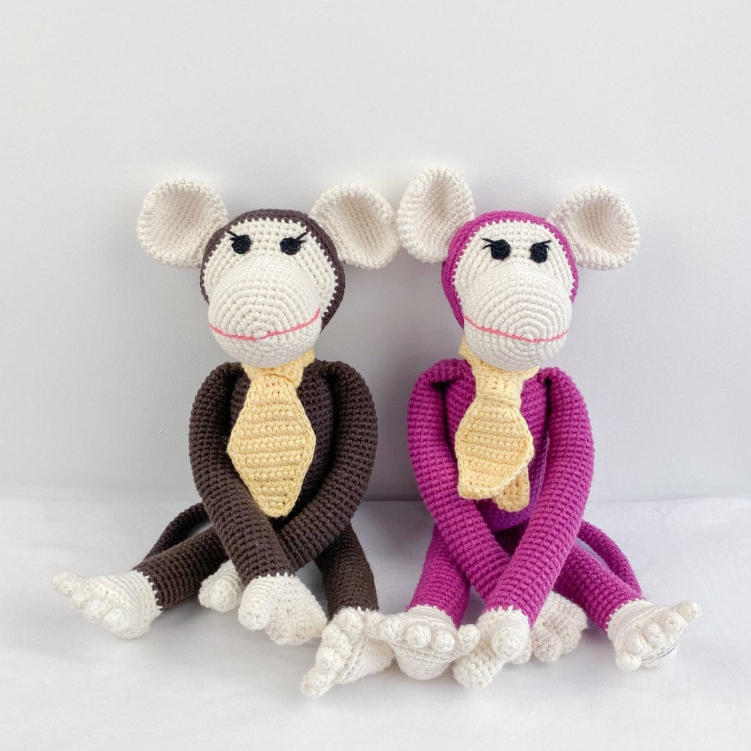 Momo The Monkey Handmade Crochet Stuffed Animal Toy 