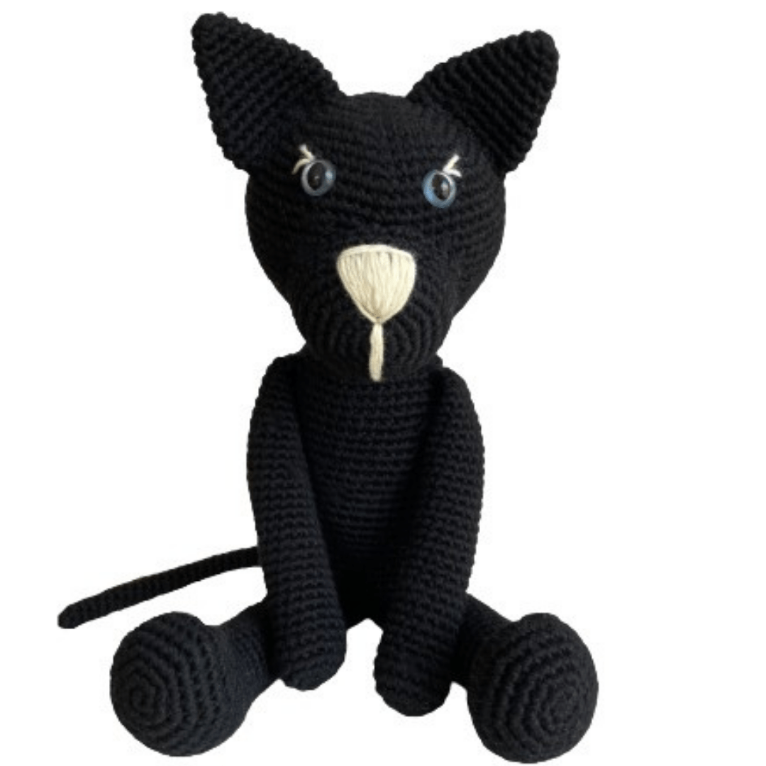 bebemoss.com toy light blue Oliver the cat Limited edition handmade by moms  gifts with purpose