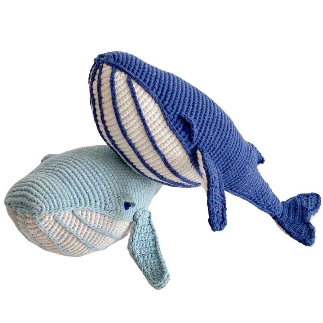 bebemoss.com toy Orlando the Whale- teal handmade by moms  gifts with purpose