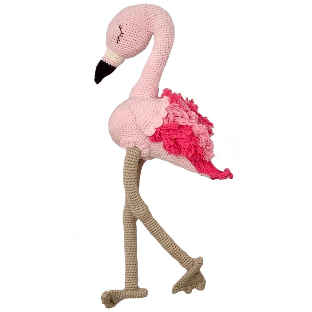 bebemoss.com stuffed animal Patty the flamingo handmade by moms  gifts with purpose