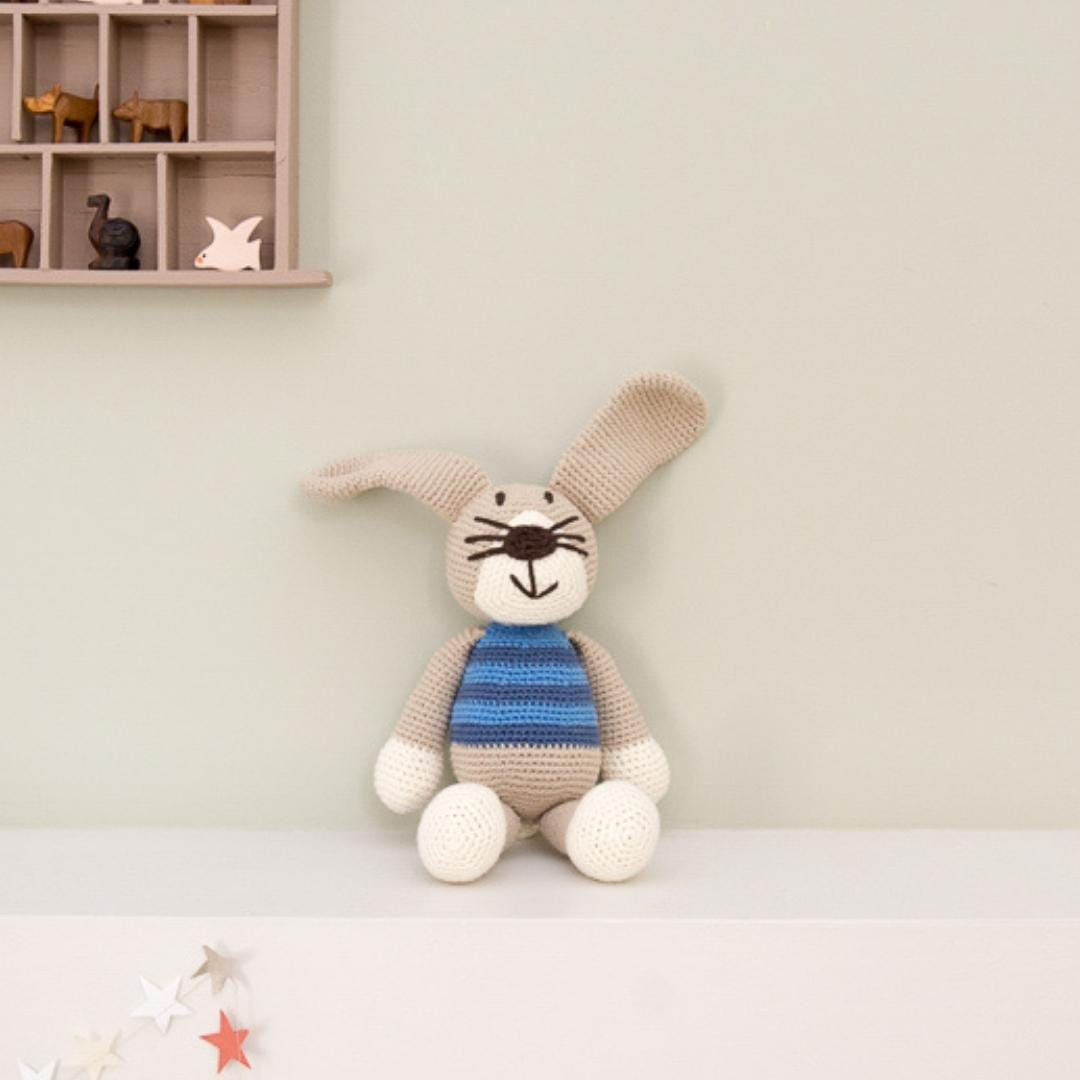 bebemoss.com stuffed animal Peter the rabbit handmade by moms  gifts with purpose