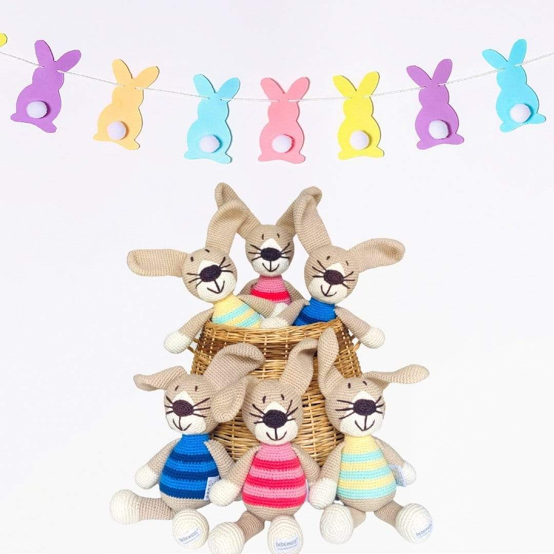 bebemoss.com stuffed animal Peter the rabbit- limited edition handmade by moms  gifts with purpose