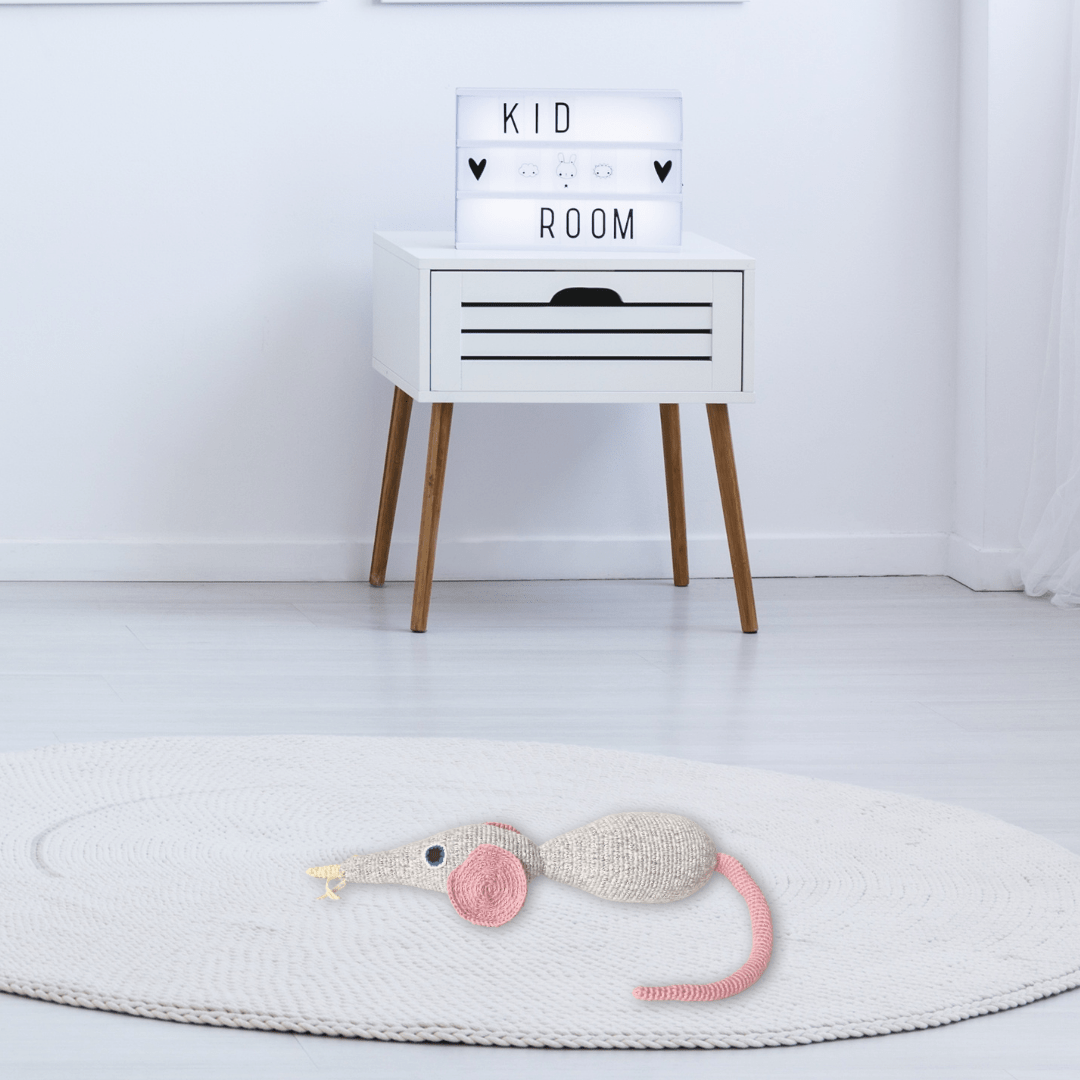 bebemoss.com PRE-ORDER Squeaky the Mouse handmade by moms  gifts with purpose