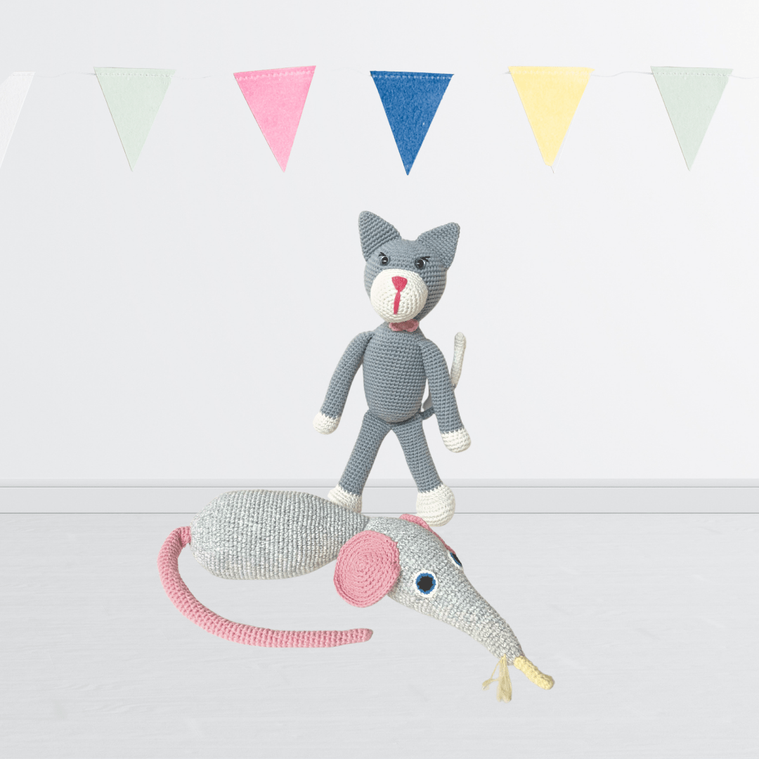 bebemoss.com PRE-ORDER Squeaky the Mouse handmade by moms  gifts with purpose