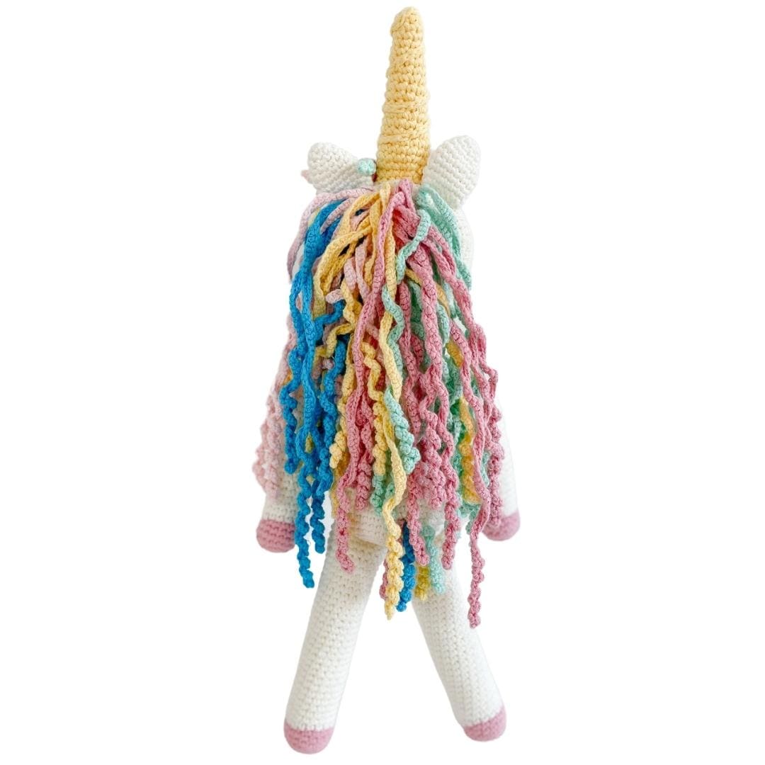 bebemoss.com stuffed animal Rose the Unicorn handmade by moms  gifts with purpose