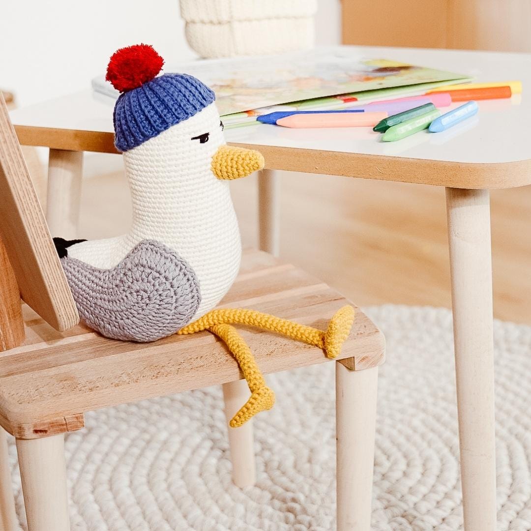 bebemoss.com toy Seth the Seagull handmade by moms  gifts with purpose