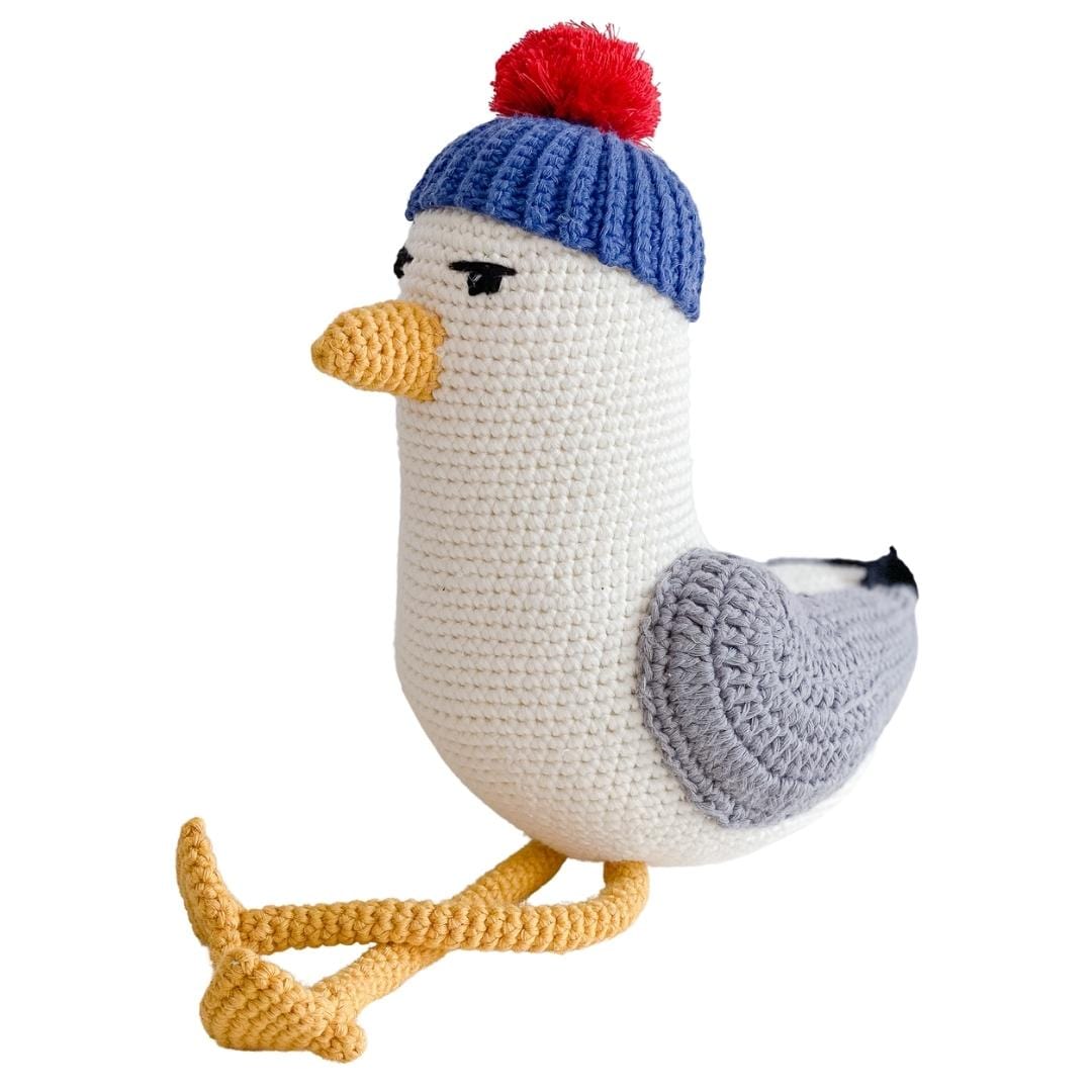 bebemoss.com toy Seth the Seagull handmade by moms  gifts with purpose