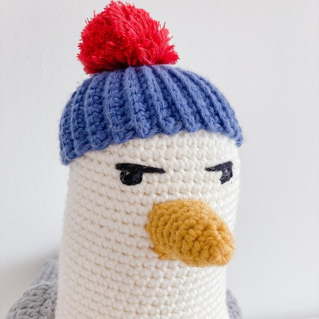 bebemoss.com toy Seth the Seagull handmade by moms  gifts with purpose