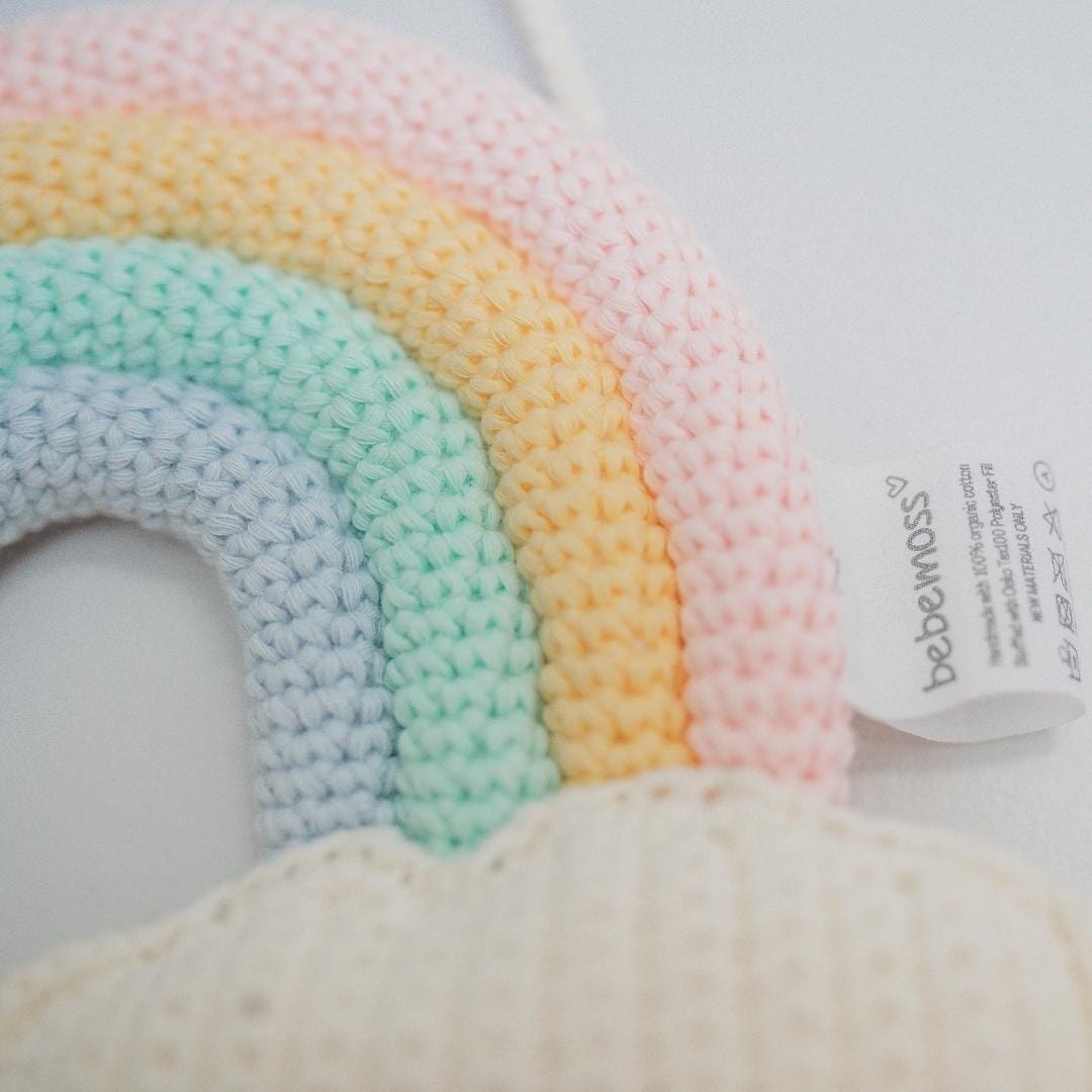 bebemoss.com Wall decor rainbow and clouds handmade by moms  gifts with purpose