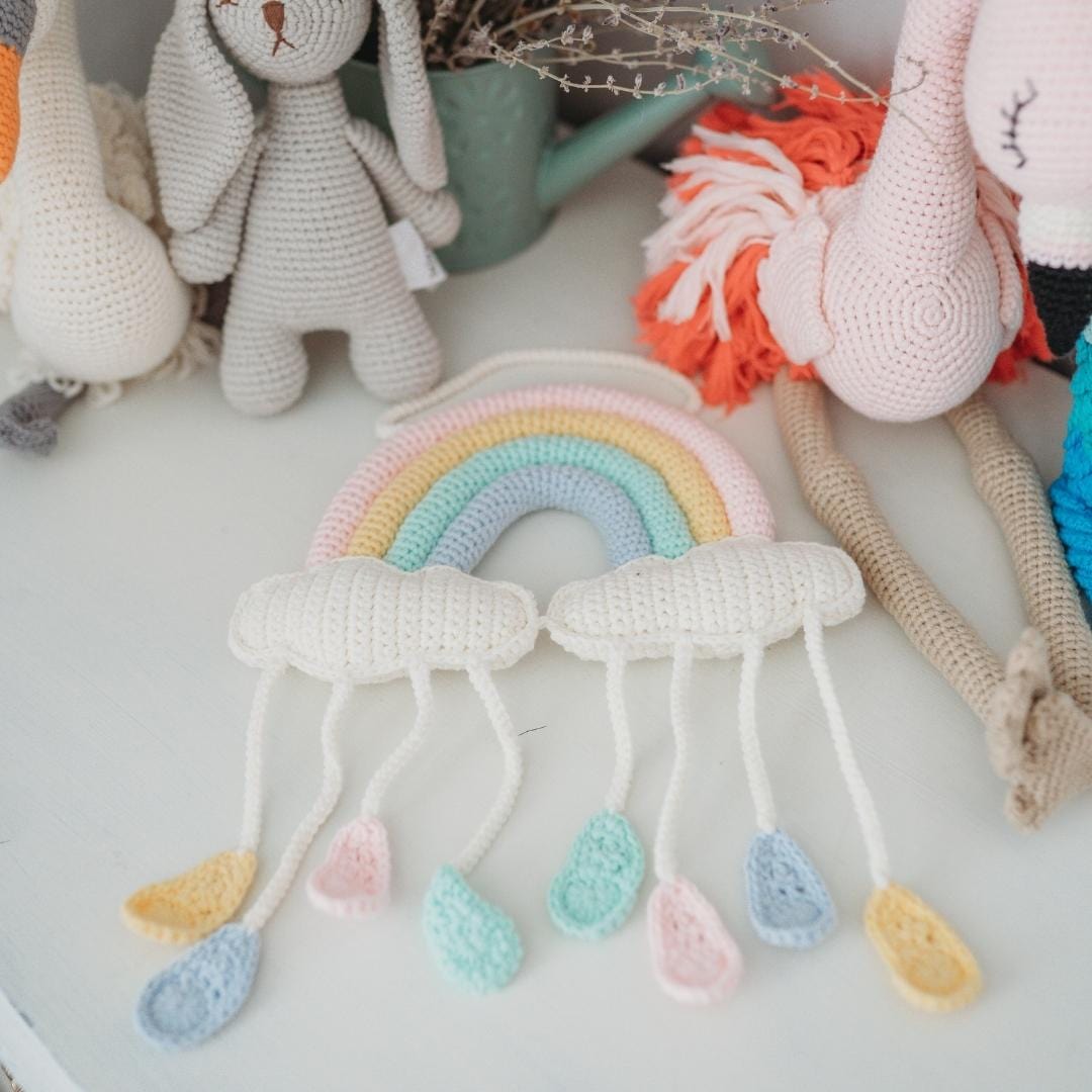 bebemoss.com Wall decor rainbow and clouds handmade by moms  gifts with purpose