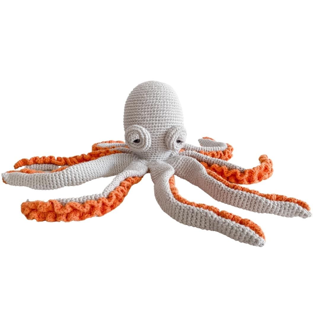 bebemoss.com toy Zelda the Octopus- grey handmade by moms  gifts with purpose