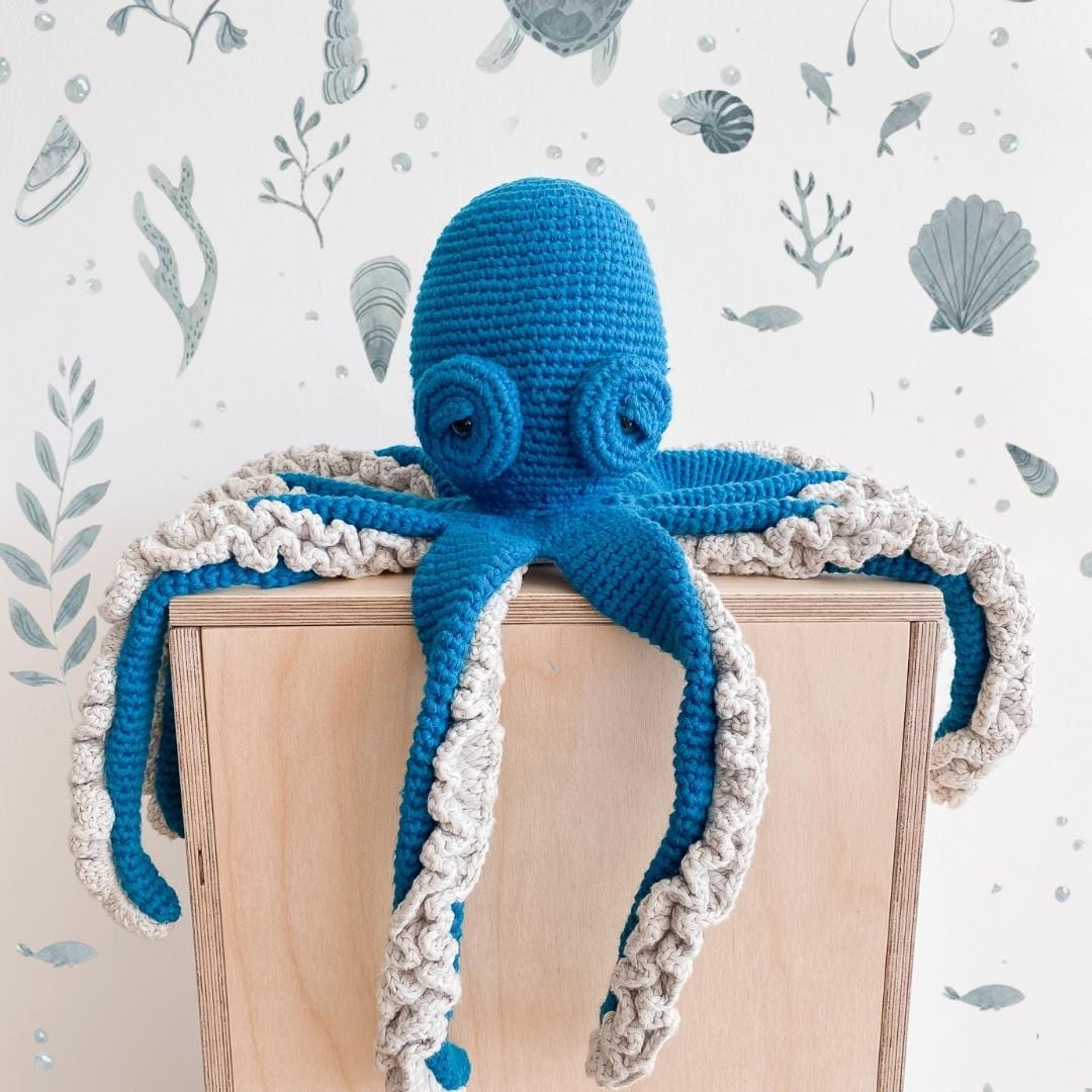 bebemoss.com toy Zelda the Octopus- petrol handmade by moms  gifts with purpose